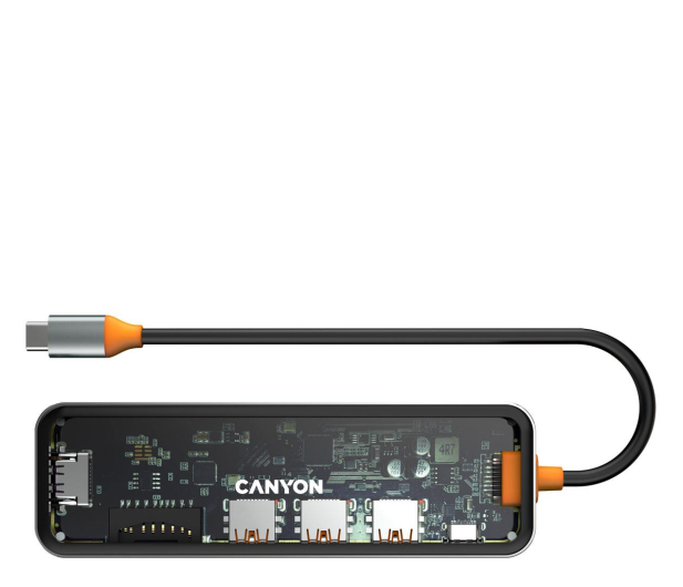 CANYON DS-13 7w1 4k USB-C Transparenty Space Grey CNS-TDS13 - 1261503 - zdjęcie 2